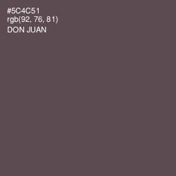 #5C4C51 - Don Juan Color Image